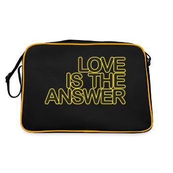 L’AMOUR est la RÉPONSE 06 blackKgelb - Sac Retro - noir/or - Dos