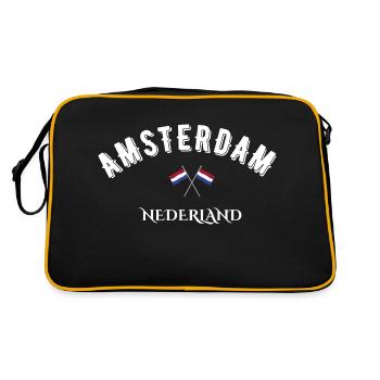 Amsterdam nederland - Sac Retro - noir/or - Dos