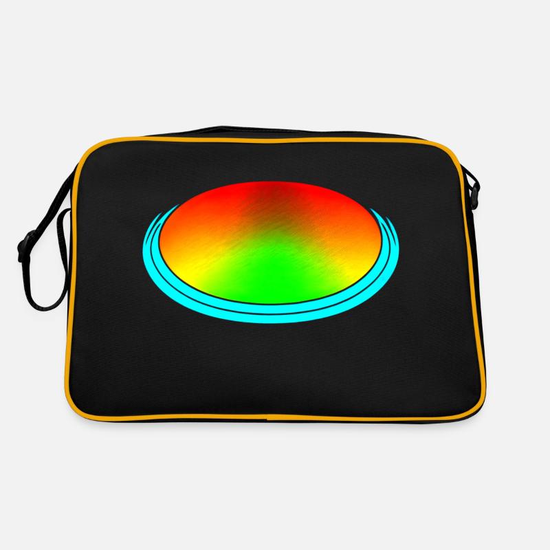 Rainbow gradient colorful cool retro trendy Art 1 Retro Bag