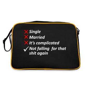 Not Falling For That Shit Again Shirt - Retro Bag - black/gold - Back
