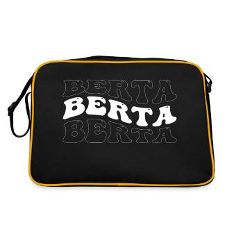 Drôle Berta Groovy 4 Hommes Femmes Cool Berta Tie Dye - Sac Retro - noir/or - Dos