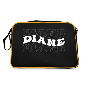 Drôle Diane Groovy 4 Hommes Femmes Cool Diane Tie Dye - Sac Retro - noir/or - Dos