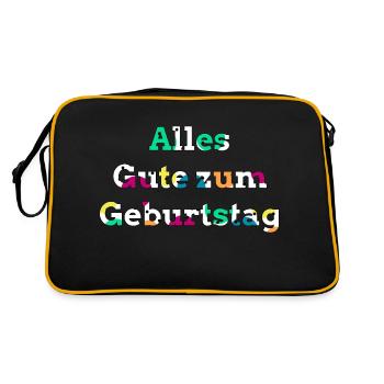 Alles Gute zum Geburtstag - Sac Retro - noir/or - Dos