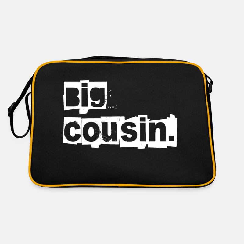 der große cousin oder cousine Retro Tasche