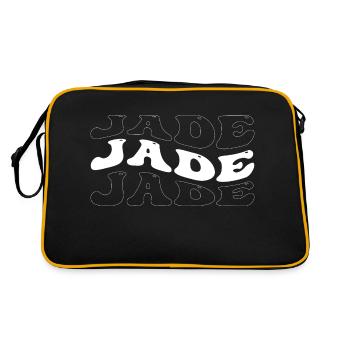 Drôle Jade Groovy 4 Hommes Femmes Cool Jade Tie Dye - Sac Retro - noir/or - Dos
