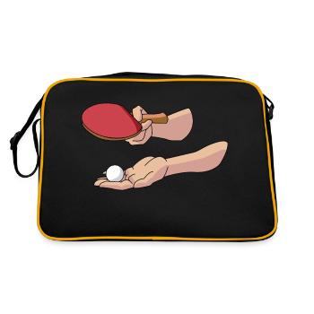Table tennis Table tennis players Table tennis bats - Retro Bag - black/gold - Back