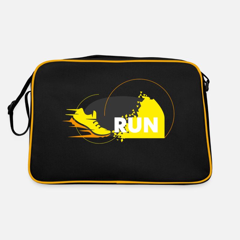 Triathlon run - Retro Tasche - Schwarz/Gold