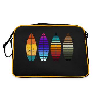 Surf surfer gift Vintage - Retro Bag - black/gold - Back