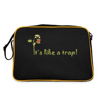 Carnivorous plant - Retro Bag - black/gold - Back