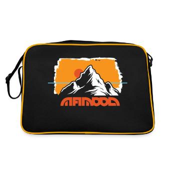 outddor horizon behind the mountain - Retro Bag - black/gold - Back