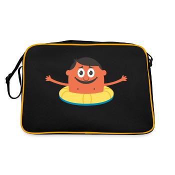 Sommer - Retro Tasche - Schwarz/Gold - Hinten
