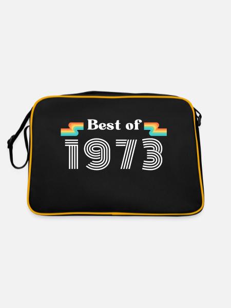 Best of 1973 Vintage Geburtstag Retro Jahrgang - Retro Tasche - Schwarz/Gold - Hinten