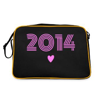 Born in 2014 daughter - Retro Bag - black/gold - Back
