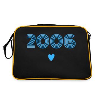 Born in 2006 boy - Retro Bag - black/gold - Back