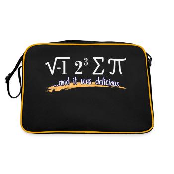 and it was delicious, math lover Mathefan - Retro Bag - black/gold - Back