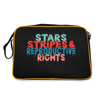 Rayures étoilées et droits de reproduction - Sac Retro - noir/or - Dos