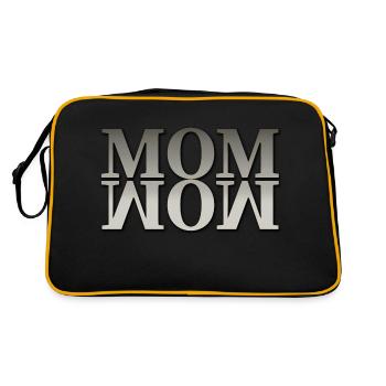 Maman Maman Wow Fête des mères Drôle Mignon Famille Mère - Sac Retro - noir/or - Dos