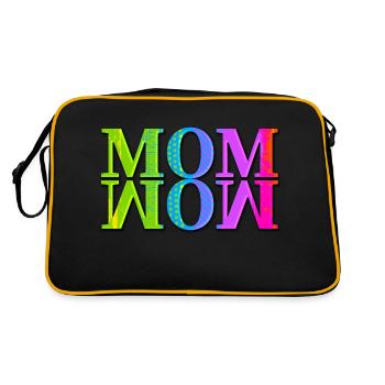 Maman Maman Wow Fête des mères Drôle Mignon Famille Mère - Sac Retro - noir/or - Dos