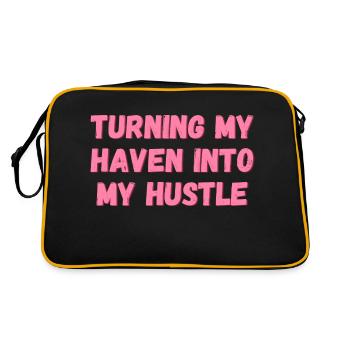 mon havre en cadeaux de mon hustle pour les devoirs - Sac Retro - noir/or - Dos