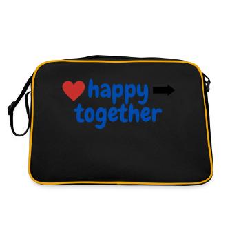 happy together 1 - Retro Tasche - Schwarz/Gold - Hinten