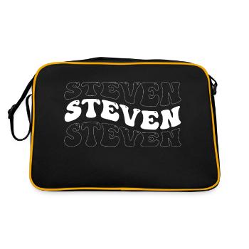 Drôle Steven Groovy 4 Hommes Femmes Cool Steven Tie - Sac Retro - noir/or - Dos