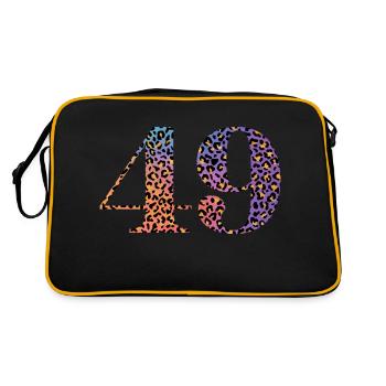 49th Birthday Leopard - Retro Bag - black/gold - Back