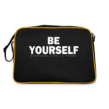 Be Yourself Everyone Else Is Taken - Retro Bag - black/gold - Back