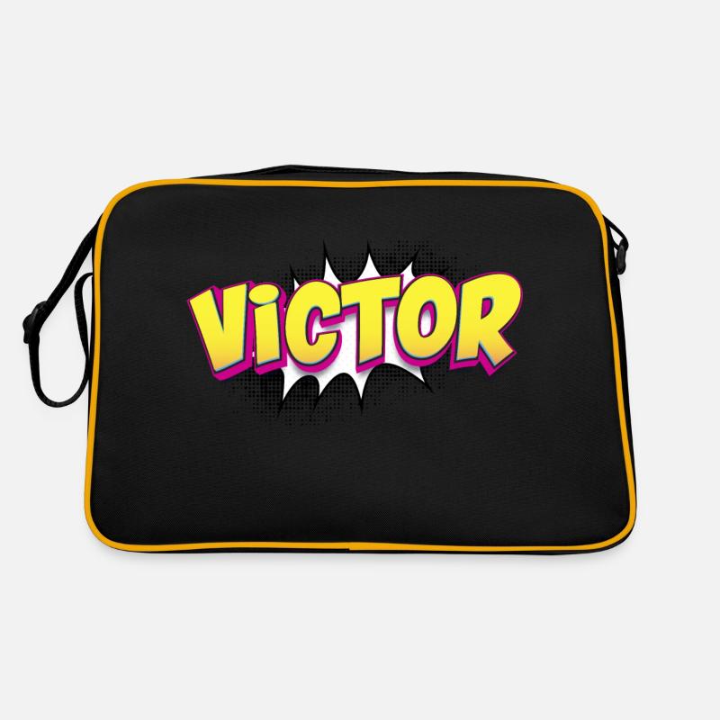 Victor Custom Name Comic Book Style Pop Art, Retro Tasche