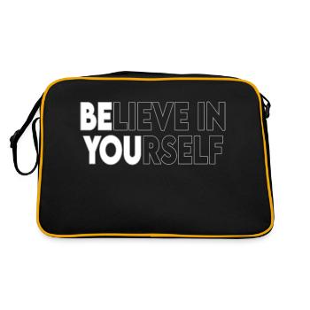 Croyez en vous-même Citation de motivation - Sac Retro - noir/or - Dos