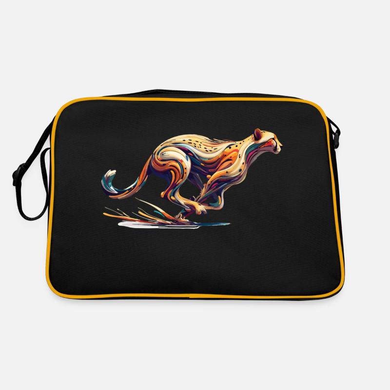 Colorful Abstract Cheetah Retro Bag