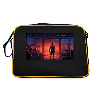 A Guy in the Gym - Retro Bag - black/gold - Back