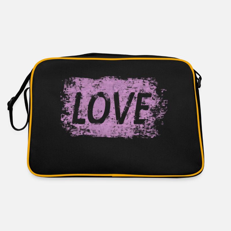 Texte d’amour rose Sac Retro