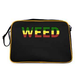 Marijuana Weed Cannabis - Retro Bag - black/gold - Back