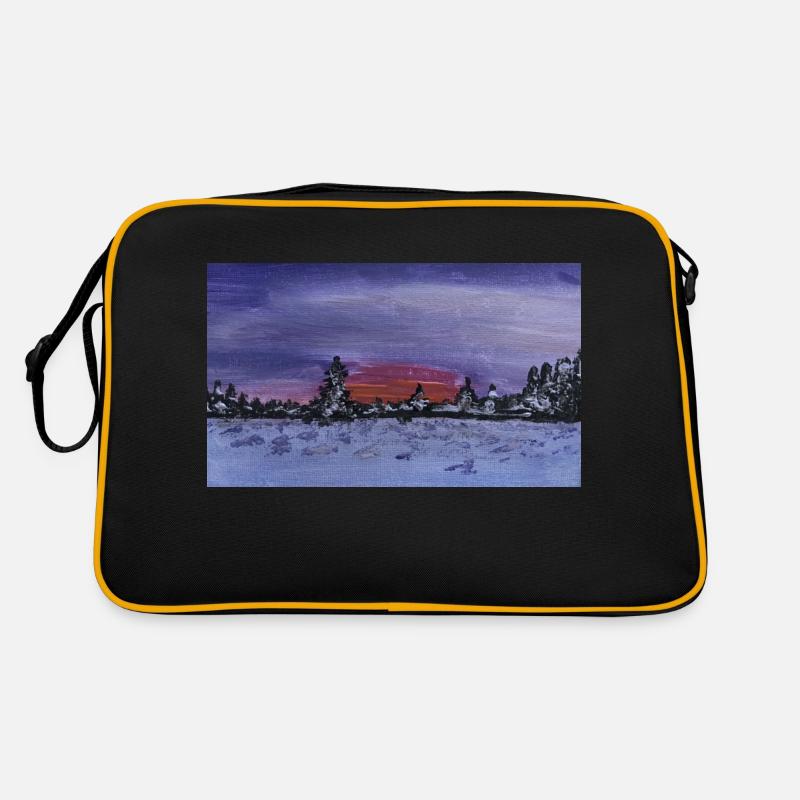 Lila Winter Retro Tasche