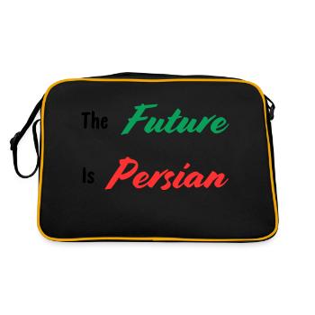 L'avenir est perse - Iran - Sac Retro - noir/or - Dos