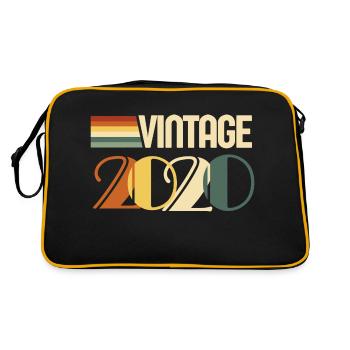 Vintage 2020-cadeau anniversaire 2020 - Sac Retro - noir/or - Dos