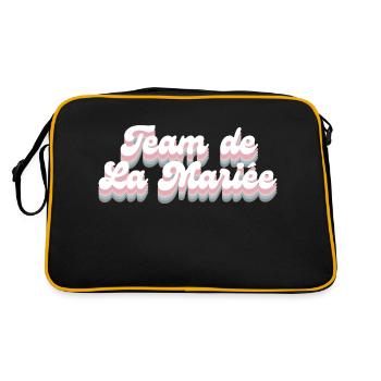 Das Retro-T-Shirt des Brautteams - Retro Tasche - Schwarz/Gold - Hinten