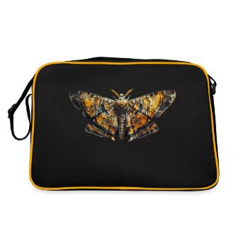 Motte-Motte - Retro Tasche - Schwarz/Gold - Hinten