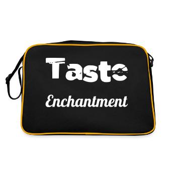 Citations d’aventures culinaires heureuses - Sac Retro - noir/or - Dos