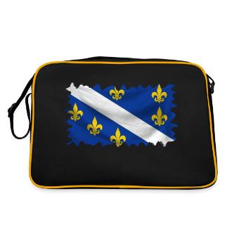 Bosnia in herzegovina europe sarajavo flag mostar - Retro Bag - black/gold - Back