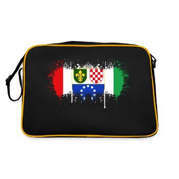 Bosnia in herzegovina europe sarajavo flag mostar - Retro Bag - black/gold - Back