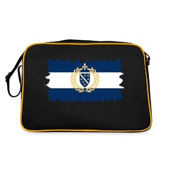 Bosnia in herzegovina europe sarajavo flag mostar - Retro Bag - black/gold - Back