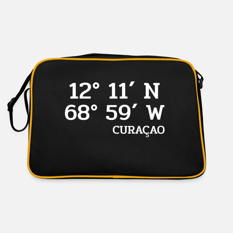 Curacao Coordinates - Coordinates - Caribbean Retro Bag