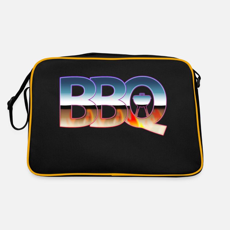 BBQ - Retro Tasche - Schwarz/Gold