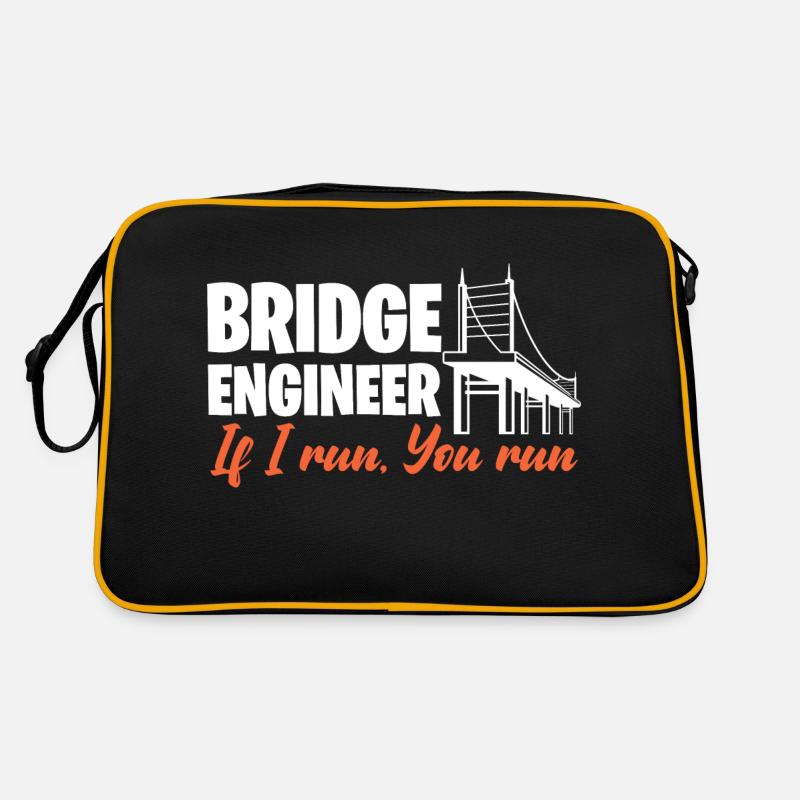 Bridge Engineer If I Run You Run Civil Engineering Retro Tasche