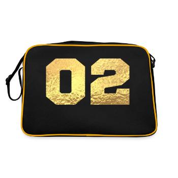 Numéro 2 paillettes doré -2e anniversaire - Sac Retro - noir/or - Dos