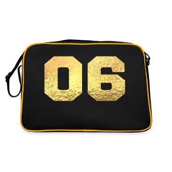 Numéro 6 paillettes doré - 6e anniversaire - Sac Retro - noir/or - Dos