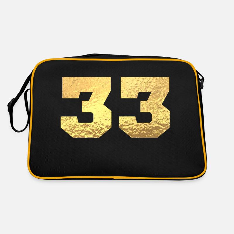 Numéro 33 paillettes doré - 33e anniversaire Sac Retro