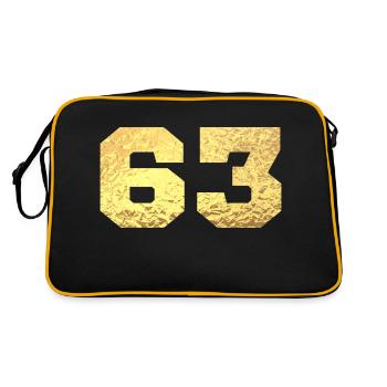Numéro 63 paillettes doré - 63e anniversaire - Sac Retro - noir/or - Dos