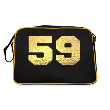 Numéro 59 paillettes doré - 59e anniversaire - Sac Retro - noir/or - Dos